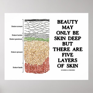 Póster La belleza puede ser epidérmica pero cinco capas