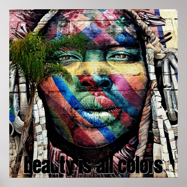 Póster La belleza viene en todos los colores (Frente)