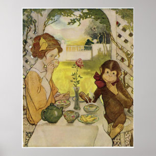Póster La belleza y la bestia de Jessie Willcox Smith