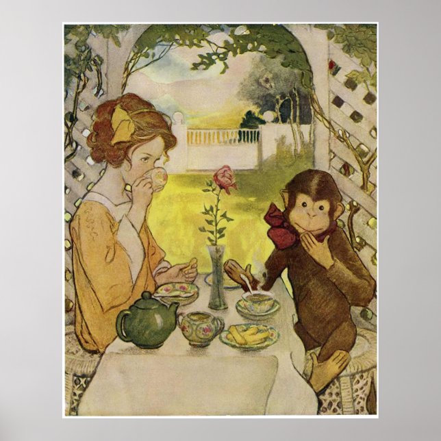 Póster La belleza y la bestia de Jessie Willcox Smith (Frente)