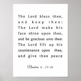 Póster La bendición bíblica de los sacerdotes