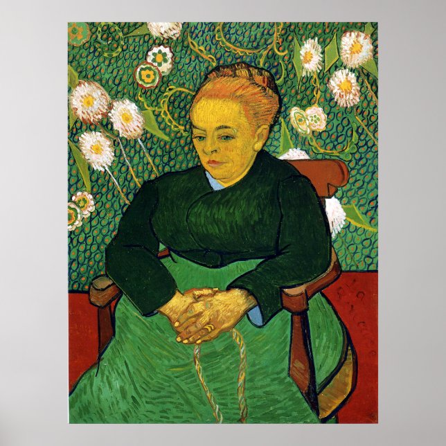 Póster La Berceuse, mujer que roca cuna, Van Gogh (Frente)