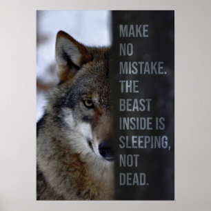 Póster La bestia interior - Motivación del lobo