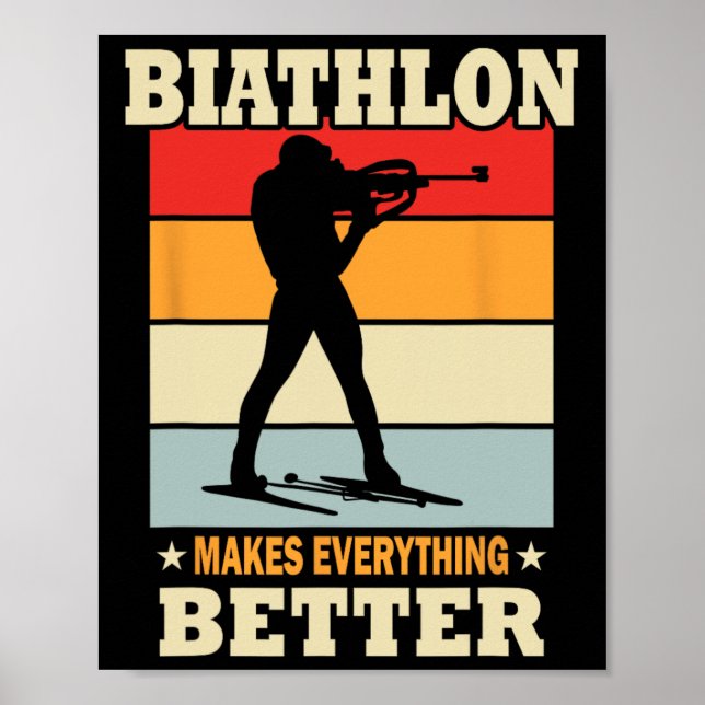 Póster La biatlón mejora todo - Biatlón (Frente)
