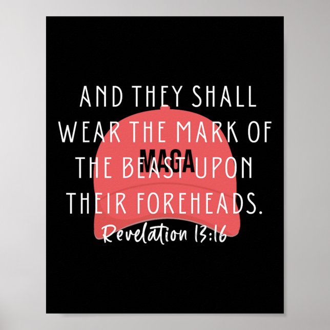 Póster La Biblia Anti Trump Verse Y Usarán El Mar (Frente)