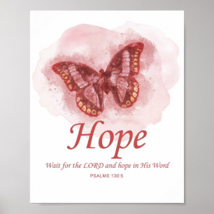 Póster La Biblia Cristiana Mariposa de Mujeres Verse:Espe