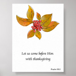 Póster La Biblia de Acción de Gracias Verse Wall Art