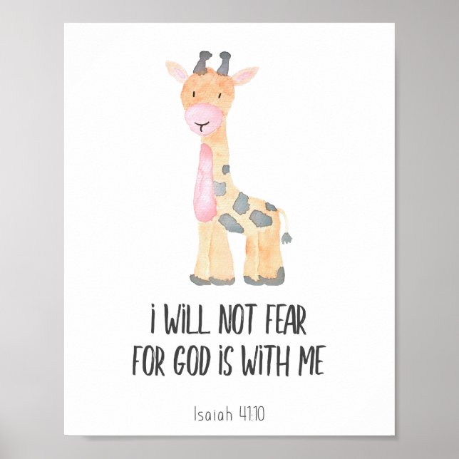 Póster La Biblia Infantil Verso No Temeré (Frente)
