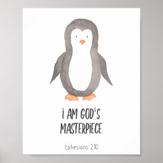 Póster La Biblia Infantil Verso yo soy una obra maestra d