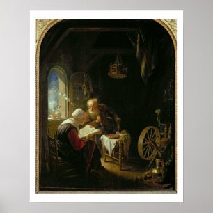 Póster La Biblia Lesson, o Anne y Tobias (petróleo en el