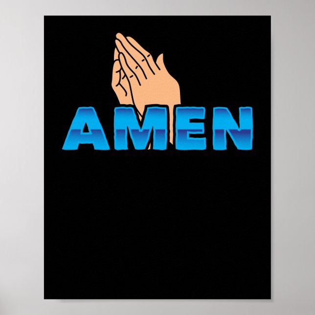 Póster La Biblia Verse Amen Dios (Frente)
