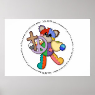 Póster La Biblia versus el poster John 13 "Amarse entre e