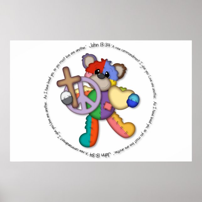 Póster La Biblia versus el poster John 13 "Amarse entre e (Frente)