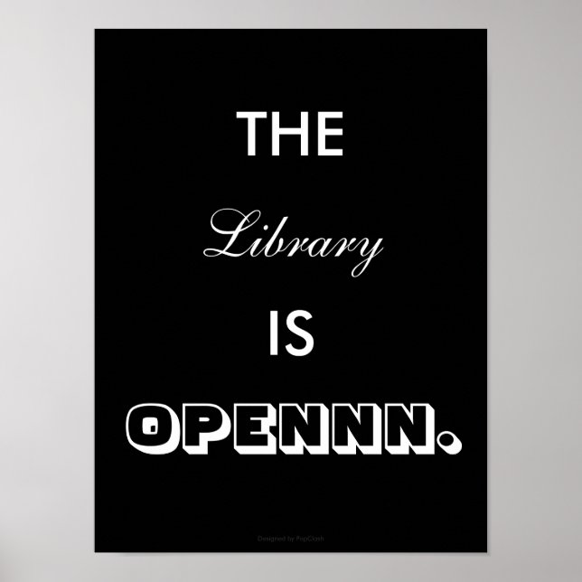 Póster La Biblioteca Está Abierta - Poster (Frente)