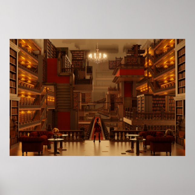 Póster La Biblioteca Eterna (Frente)