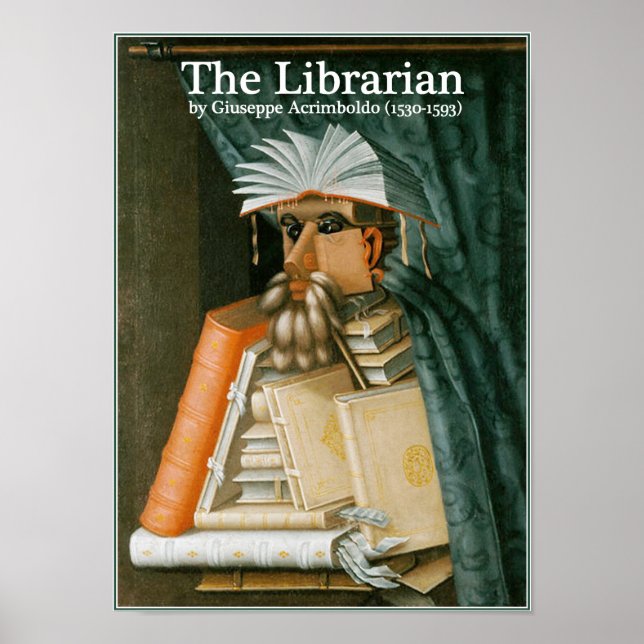 Póster La bibliotecaria de Arcimboldo (Frente)