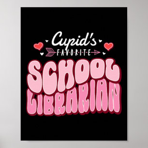 Póster La bibliotecaria escolar favorita de Cupido en San