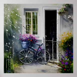 Póster La bicicleta de jardín