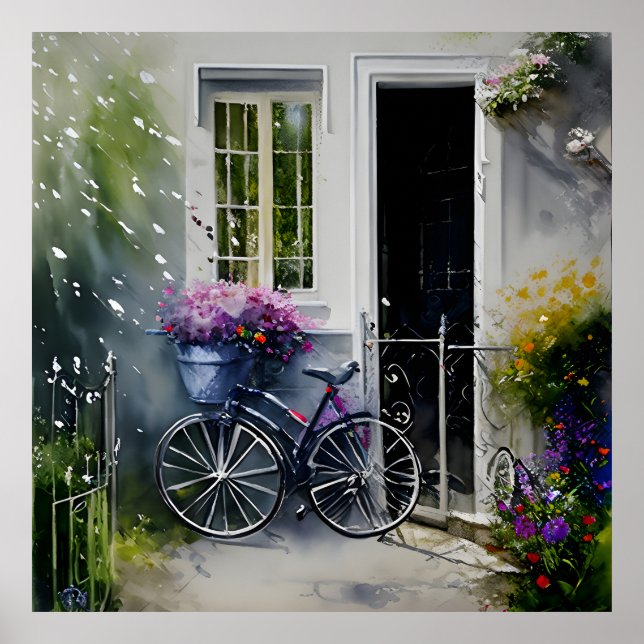 Póster La bicicleta de jardín (Frente)