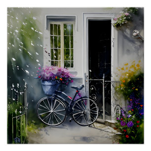 Póster La bicicleta de jardín