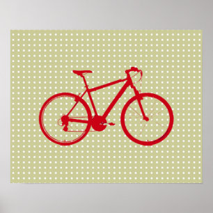 Póster la bicicleta roja