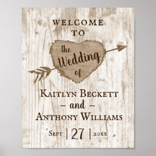 Póster La bienvenida de la colección Boda de árbol del co