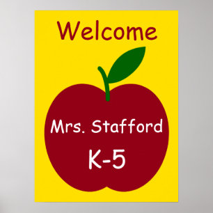 Póster La bienvenida personalizada a Apple del profesor