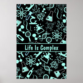 Póster la bioquímica azul acuática moderna es compleja