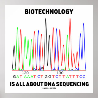 Póster La Biotecnología Es Todo Sobre La Secuencia De ADN