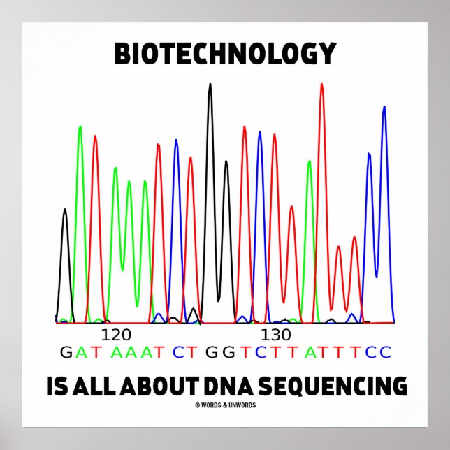 Póster La Biotecnología Es Todo Sobre La Secuencia De ADN (Frente)
