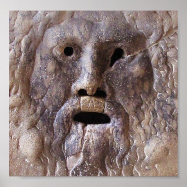 Póster La boca de la verdad, Roma, Italia (Frente)