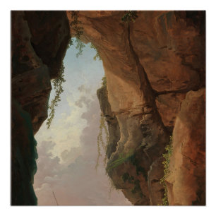 Póster La boca de una cueva (1784) Hubert Robert