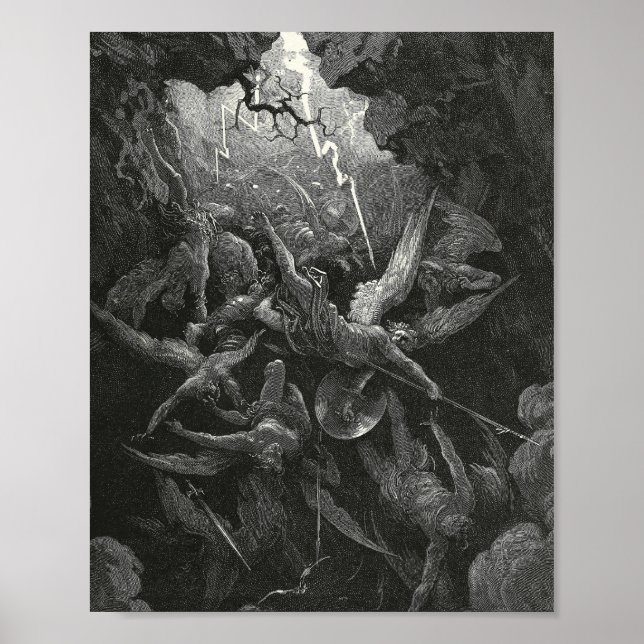 Póster La Boca Del Infierno De Gustave Dore (Frente)