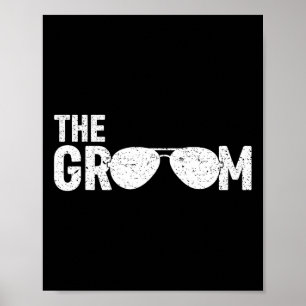 Póster La Boda de ducha de novia Groom Sungles Bacheler P