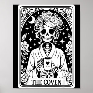 Póster La boda de esqueleto de la coven soltera gótica
