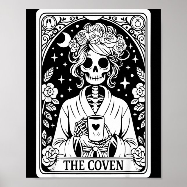 Póster La boda de esqueleto de la coven soltera gótica (Frente)
