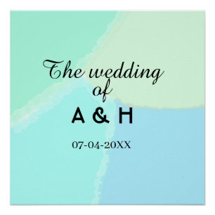 Póster La boda de la letra inicial del nombre de la parej