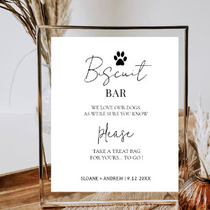 Póster La boda de un perro minimalista favorece el bar de
