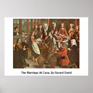 Póster La boda en Cana. Por Gerard David