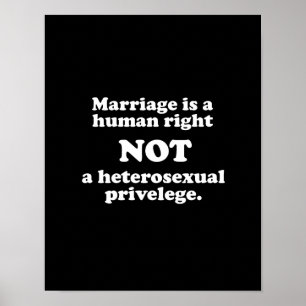 Póster La boda es un derecho humano, no un priv