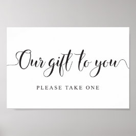 Póster La boda favorece el Rótulo. Nuestro regalo a usted