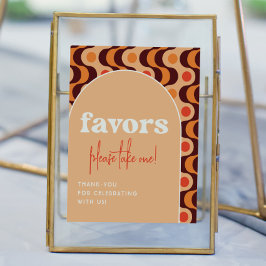 Póster La boda Naranja de Retro Arch favorece el Rótulo