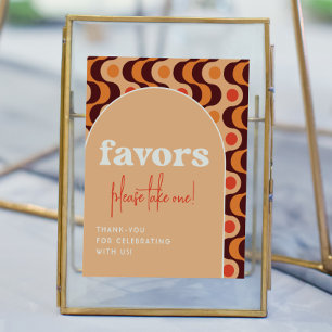Póster La boda Naranja de Retro Arch favorece el Rótulo