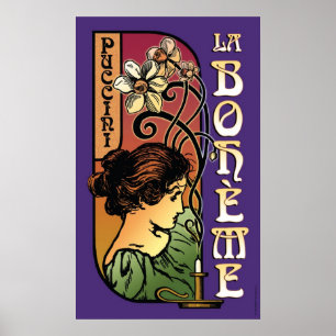 Póster La Boheme, ópera