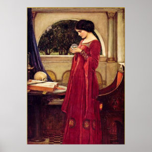Póster "La bola de cristal" de John William Waterhouse