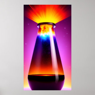 Póster La botella mágica | Lámpara de lava | Gradiente | 