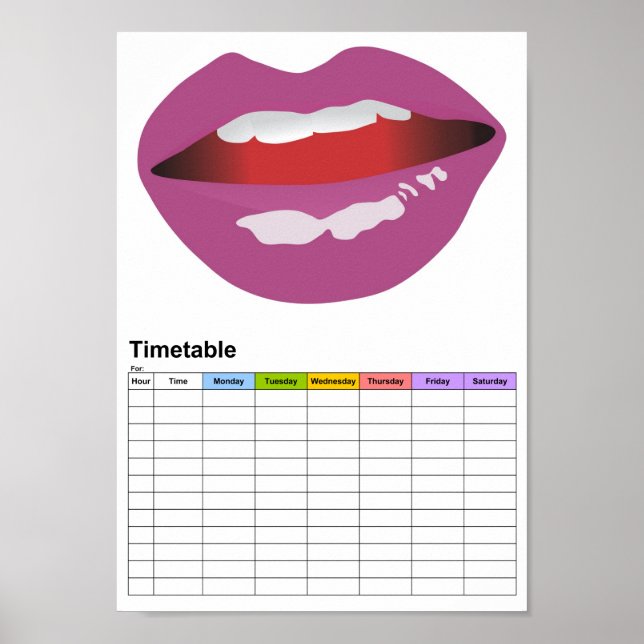 Póster La Bouche / La Boca / Horario (Frente)