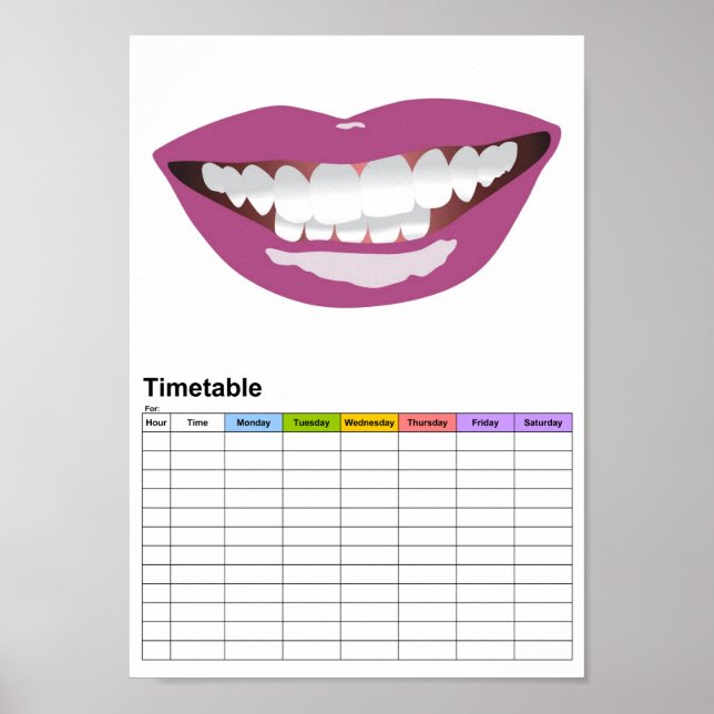 Póster La Bouche / La Boca / Horario (Frente)