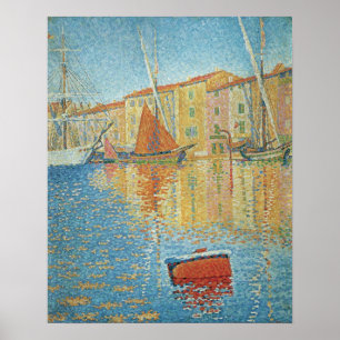Póster La boya roja de Paul Signac, el populismo vintage