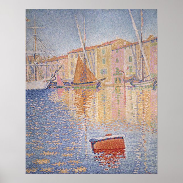 Póster La boya roja, Saint Tropez, 1895 (Frente)